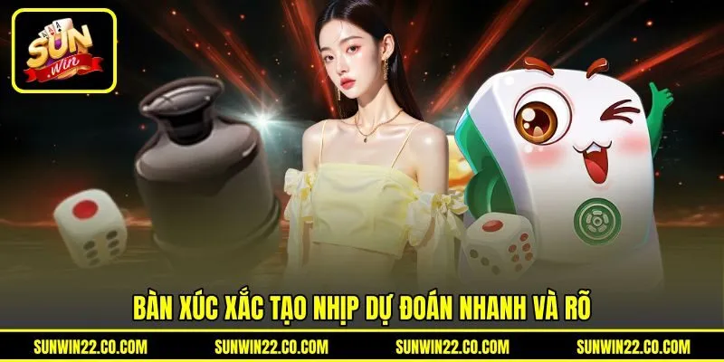 Bàn xúc xắc tạo nhịp dự đoán nhanh và rõ Bàn xúc xắc tạo nhịp dự đoán nhanh và rõ