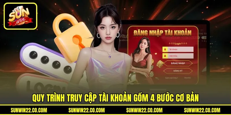 Quy trình truy cập tài khoản gồm 4 bước cơ bản